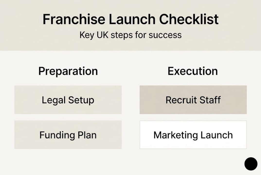 Infographic on UK franchise checklist essentials