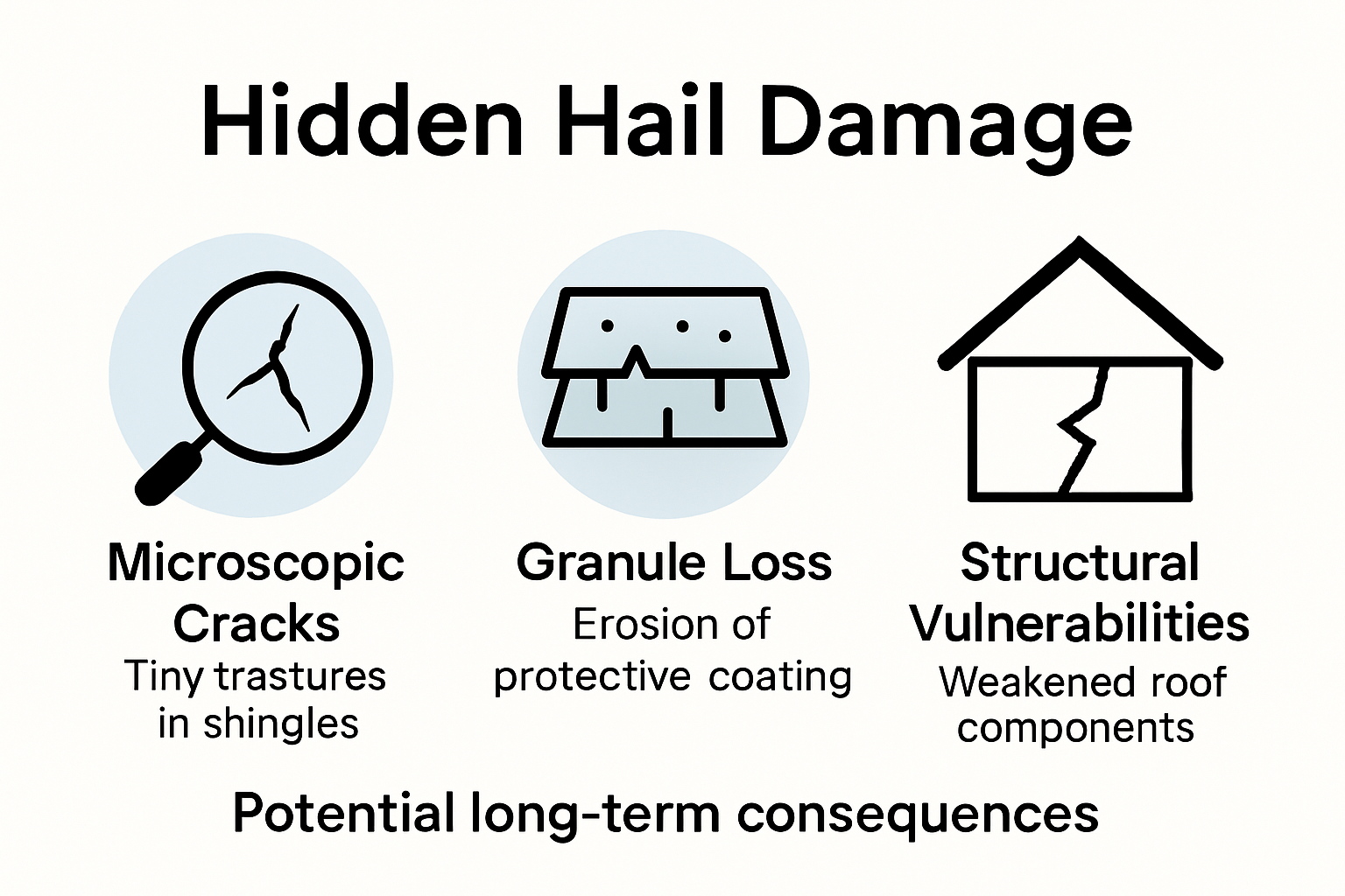 how to spot hail damage on your roof in helena montana, potential harm from hail damage helena mt