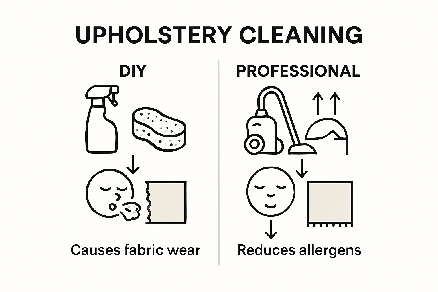 DIY upholstery cleaning vs professional upholstery cleaning in Montana
