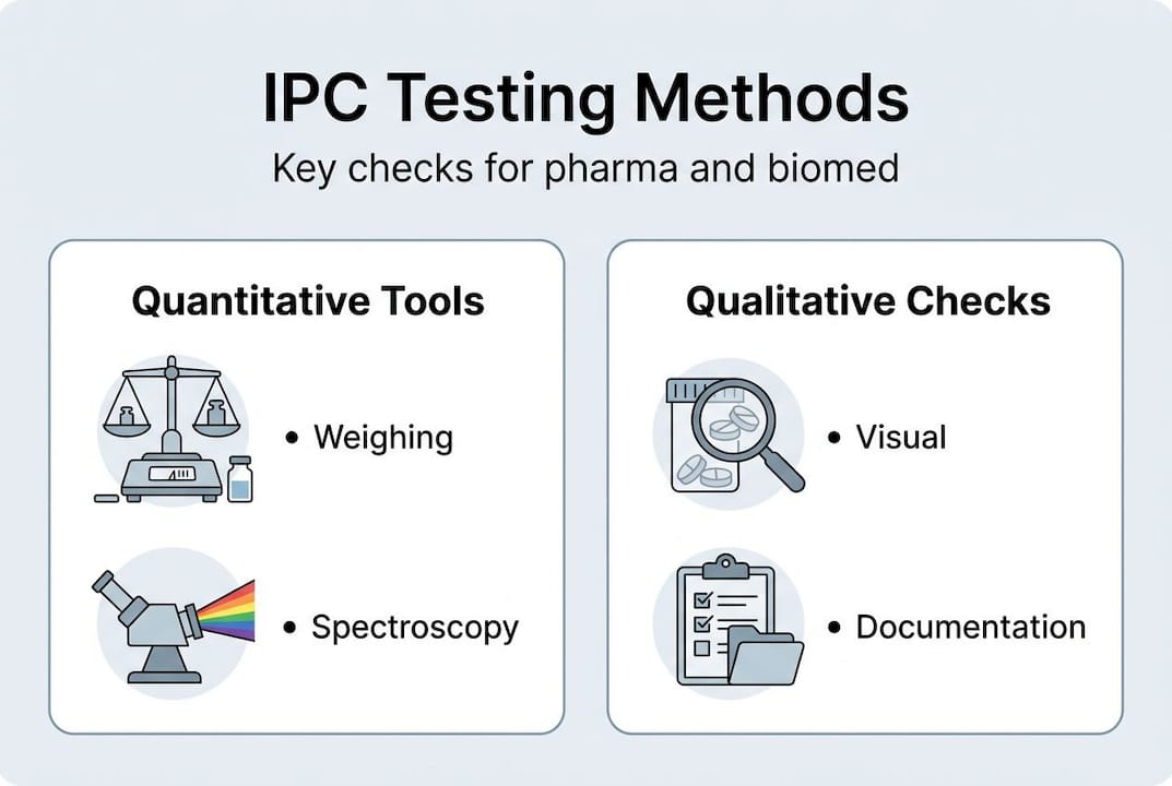 Infographic illustrating core IPC test types