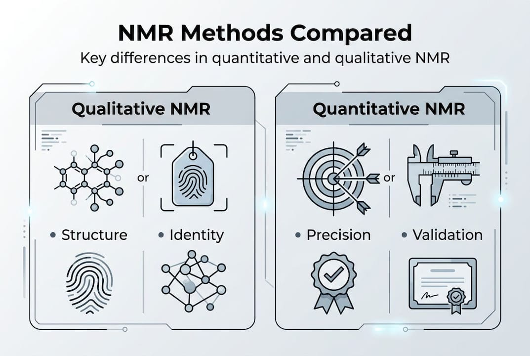 Infographic comparing NMR method types