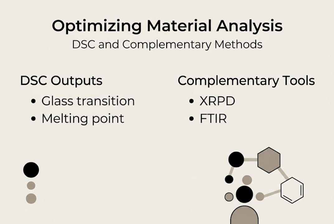 Infographic showing DSC and complementary techniques