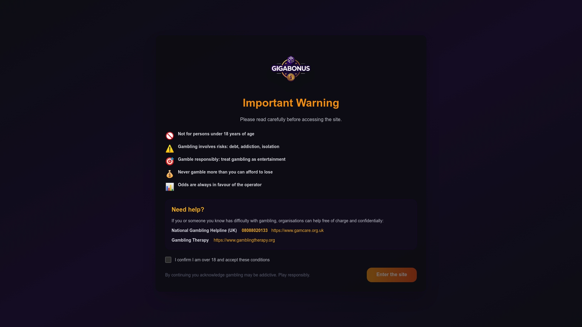 GigaBonus - Comparateur de bonus casino