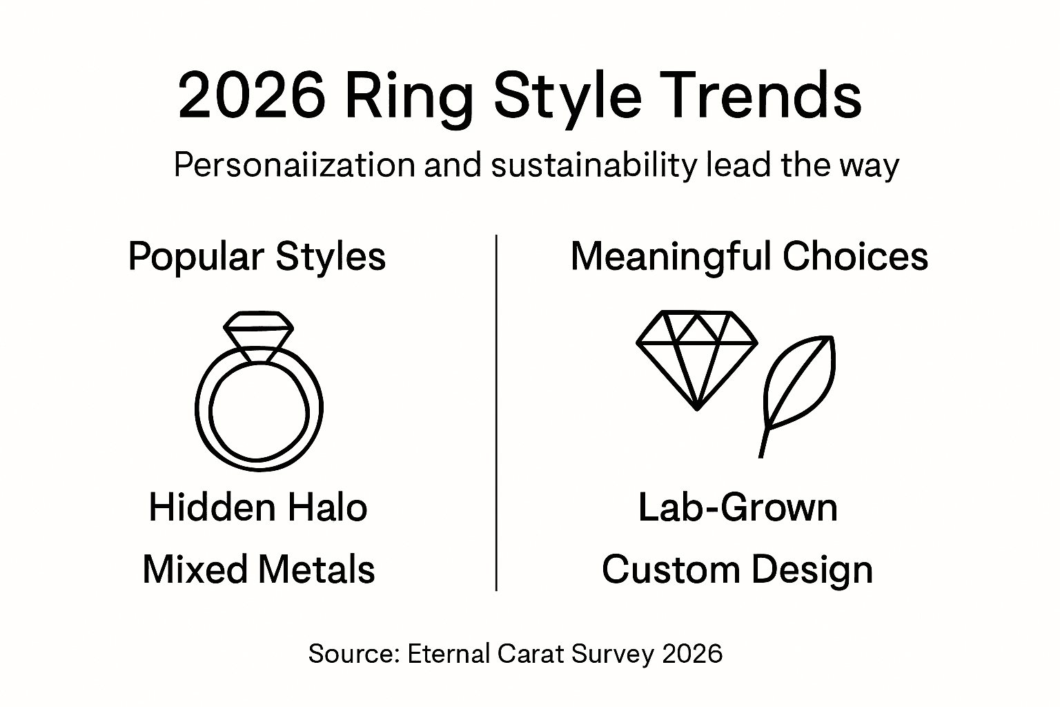 Infographic about trending ring styles and meaning