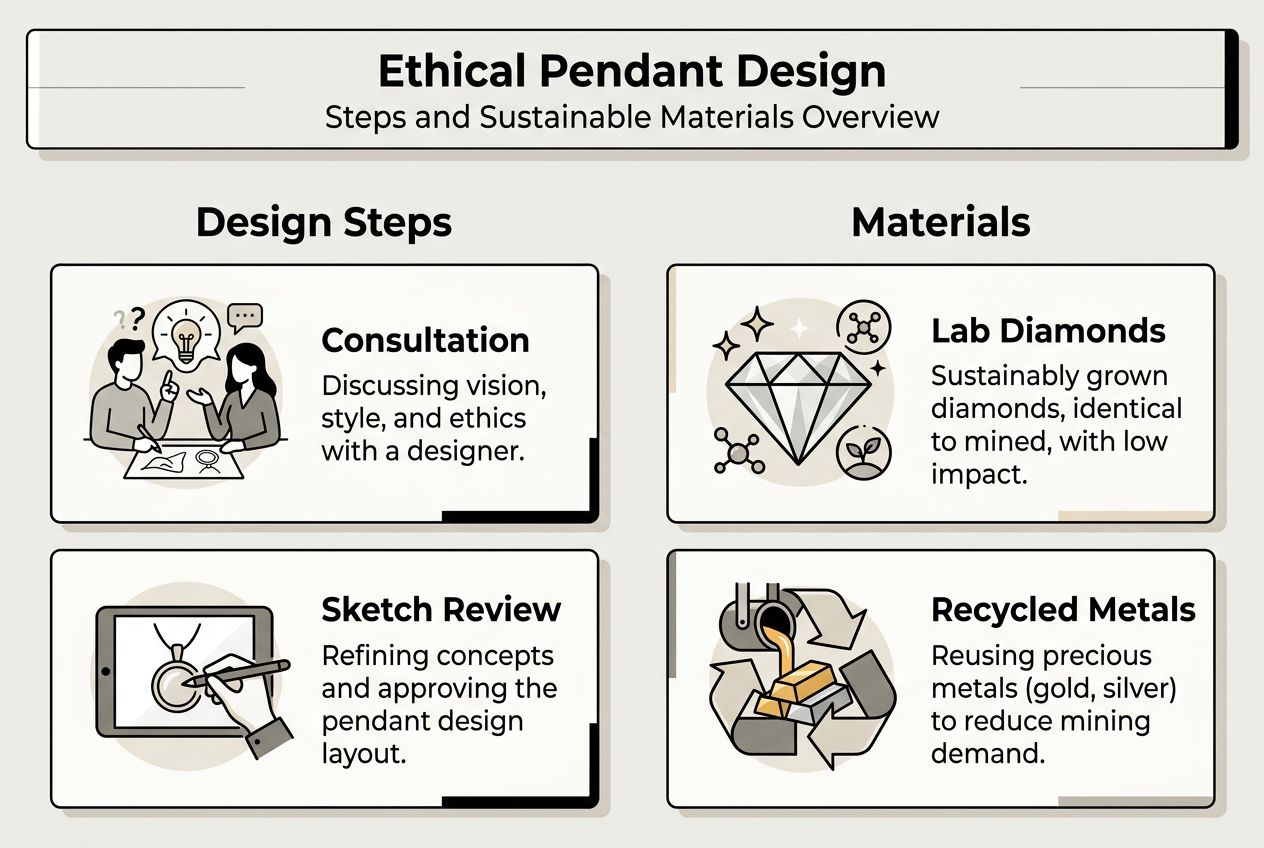 Infographic shows ethical pendant design process