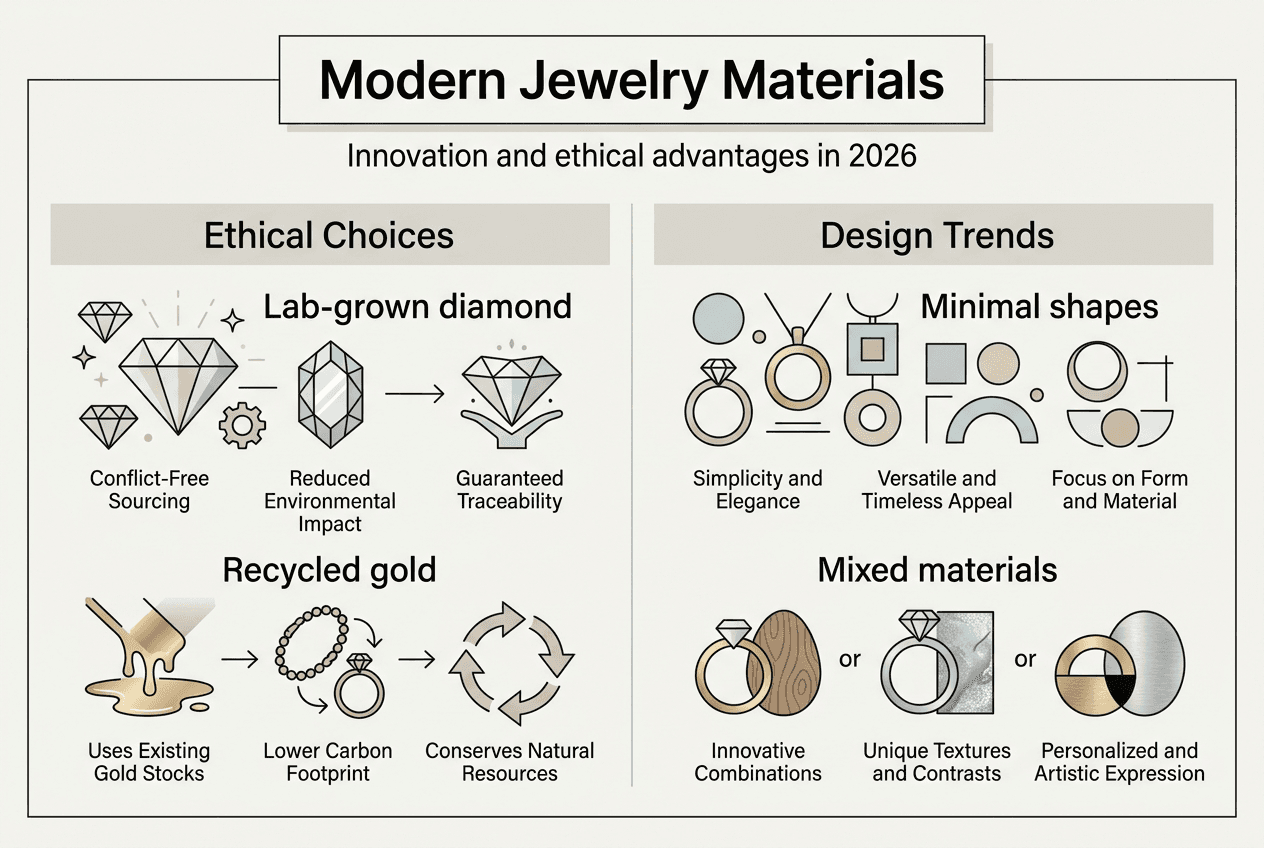 Infographic on jewelry ethics and materials