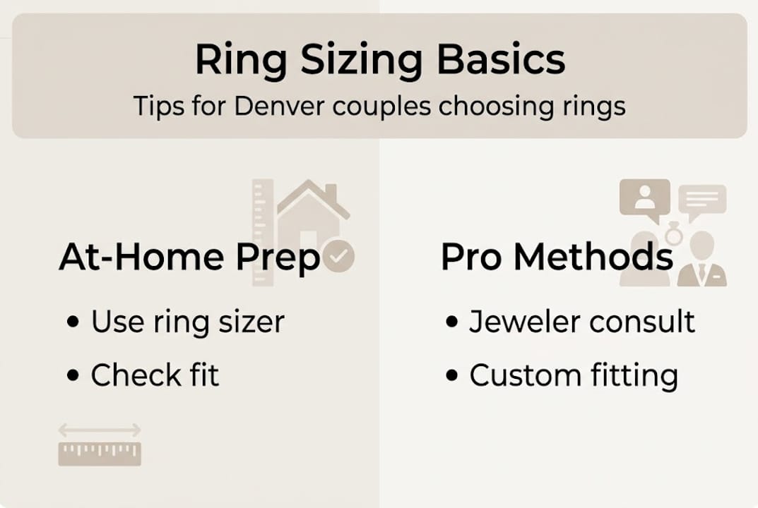 Infographic with ring sizing tips overview