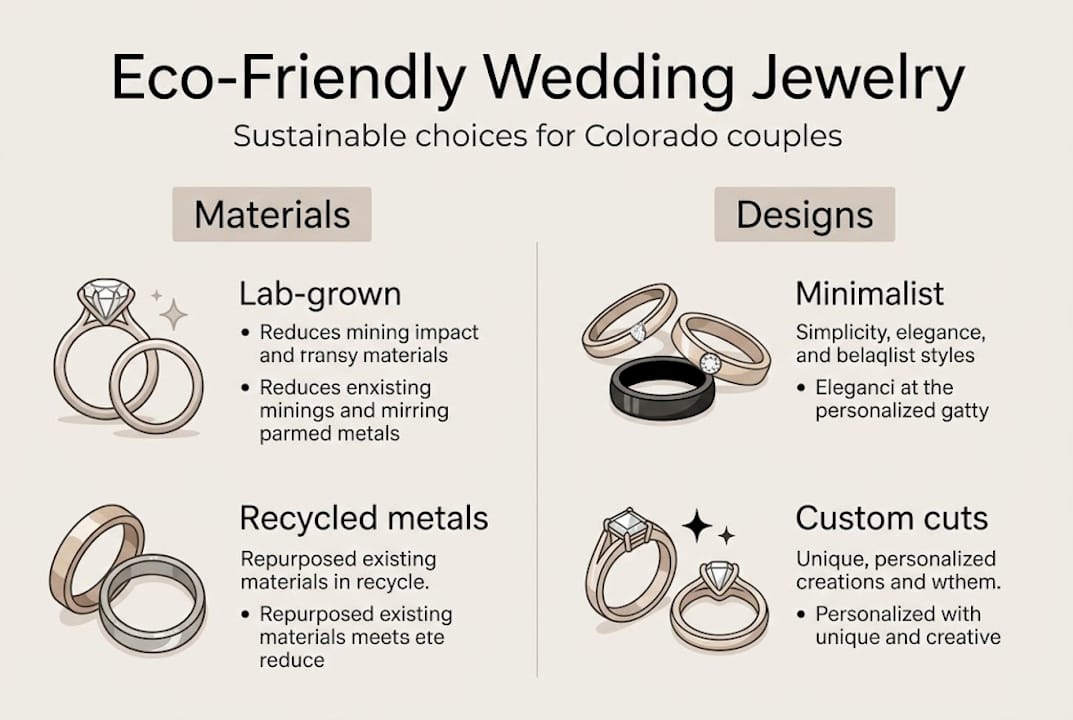 Infographic on eco-friendly wedding jewelry design