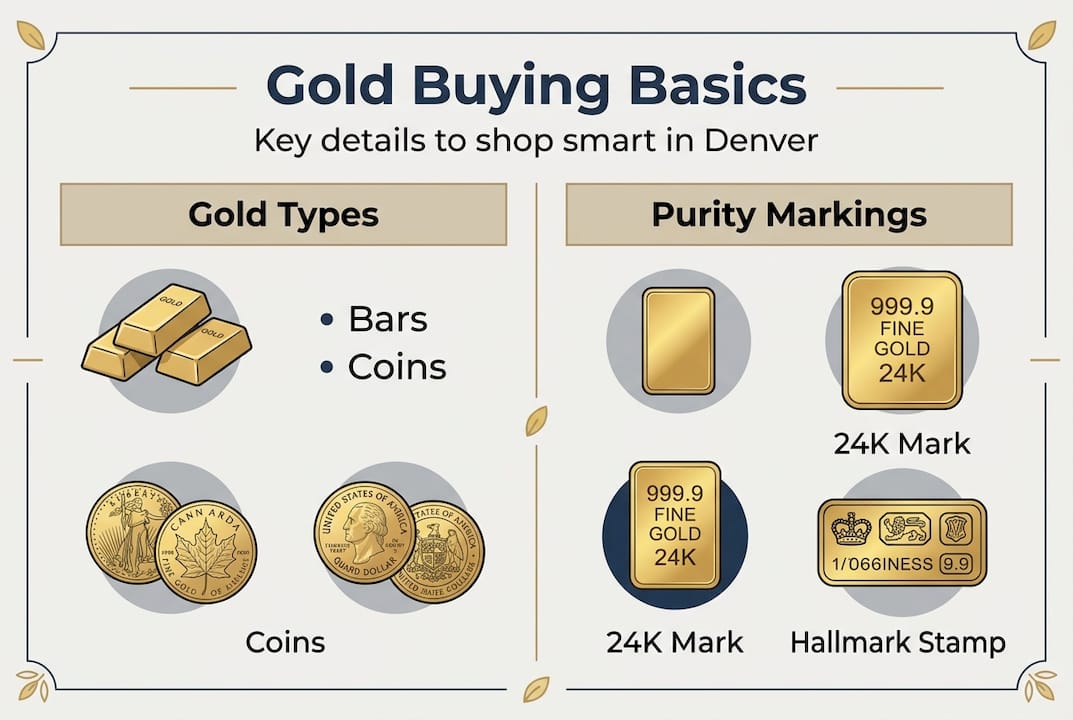 Infographic explains gold types and purity basics