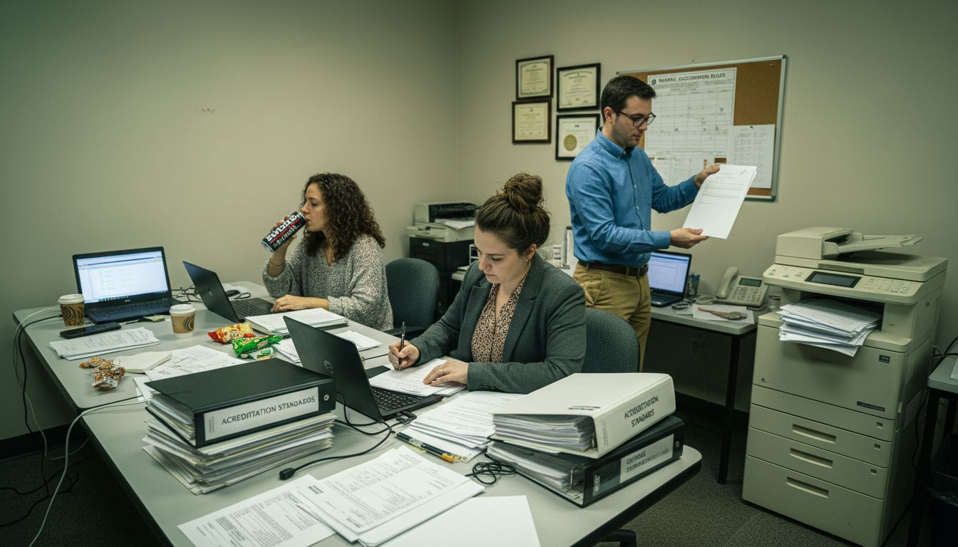 Team working on CEU submission process