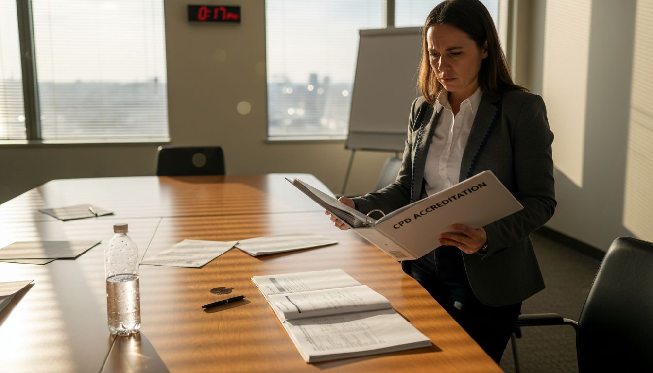 Coordinator checks CPD course documents
