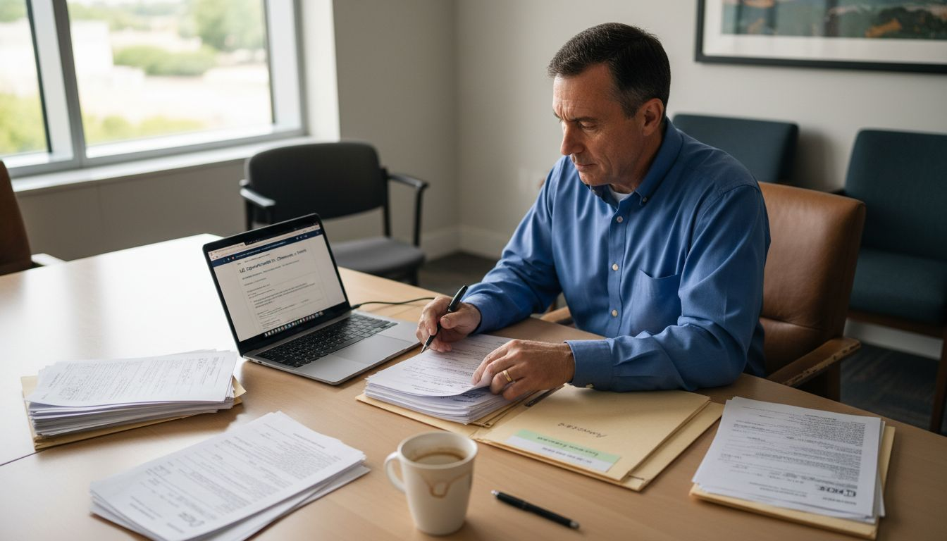 Provider organizing registration paperwork