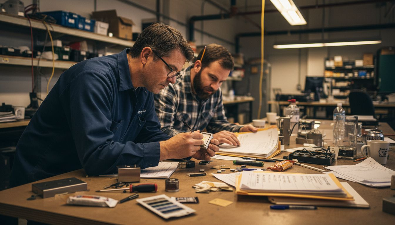 Technical team developing course material