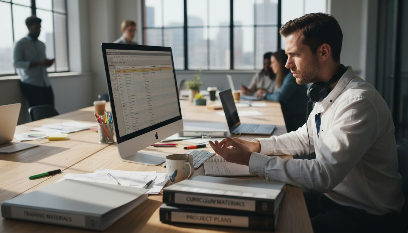 Specialist structuring course content for accreditation