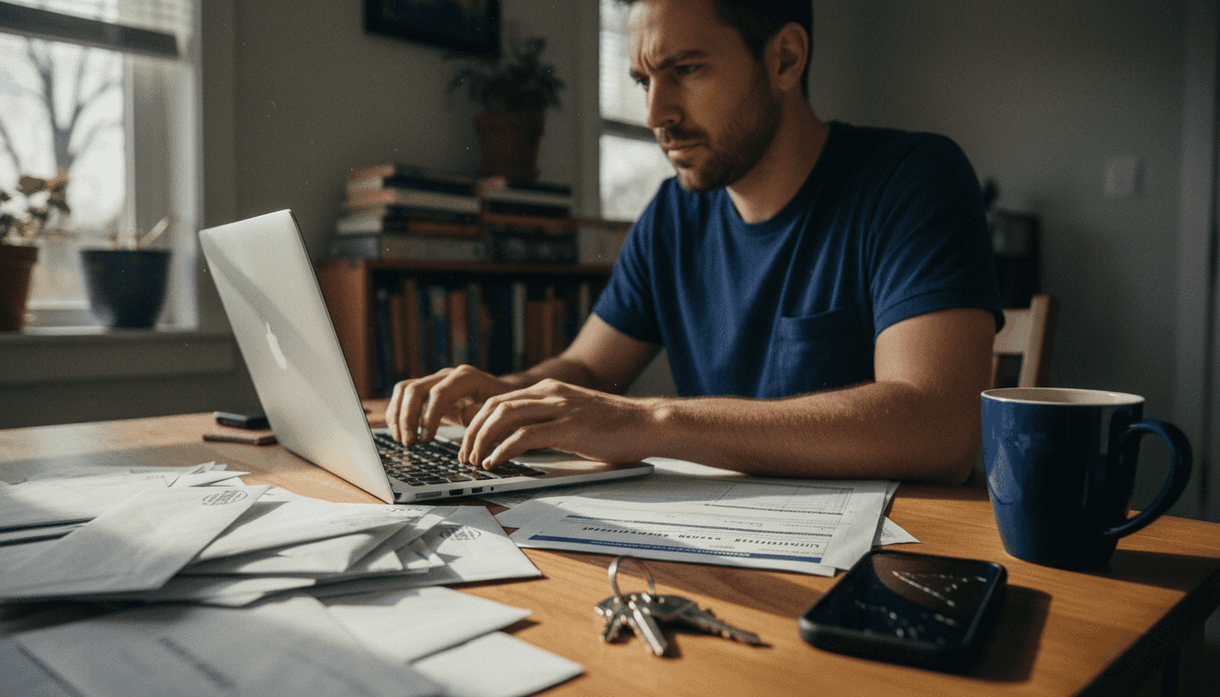 Participant filling onboarding registration form at home