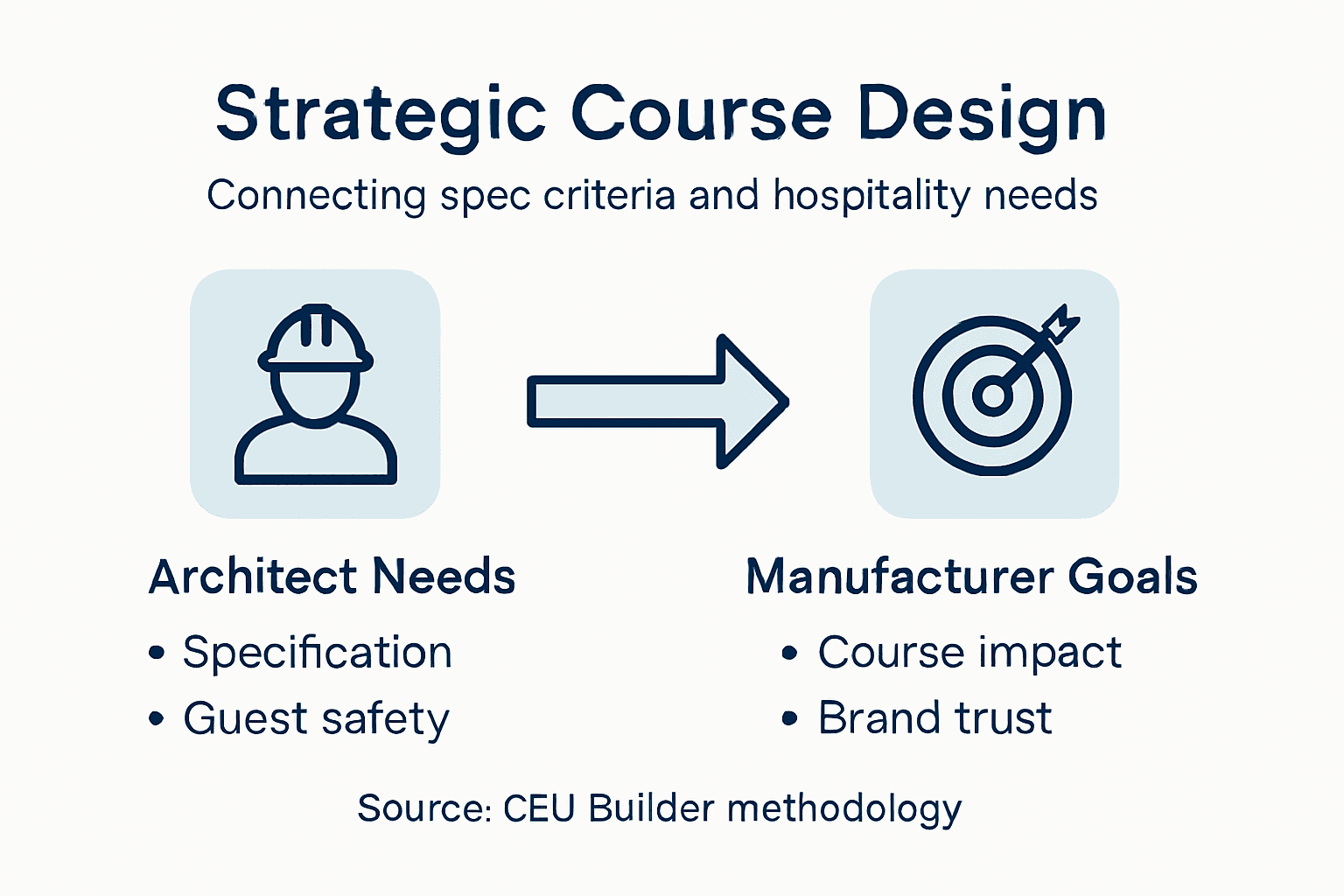 Infographic showing strategic course essentials