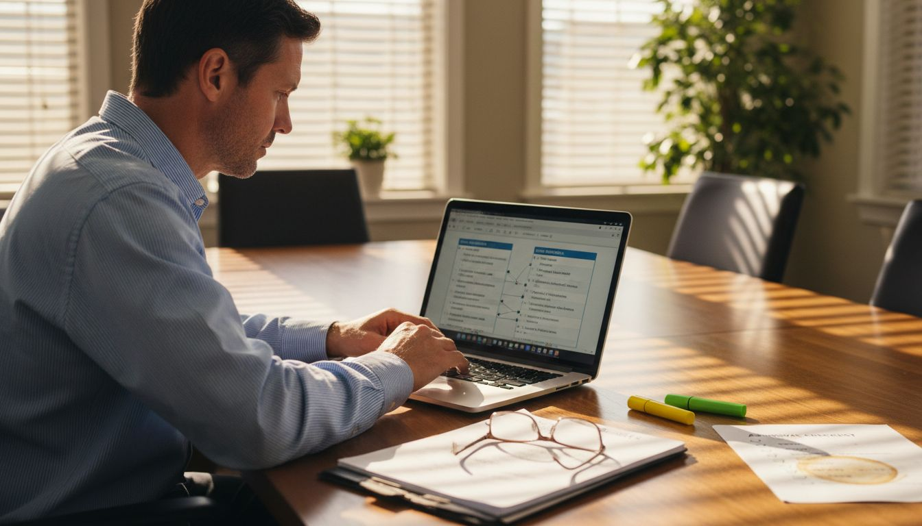 Educator mapping course objectives to guidelines