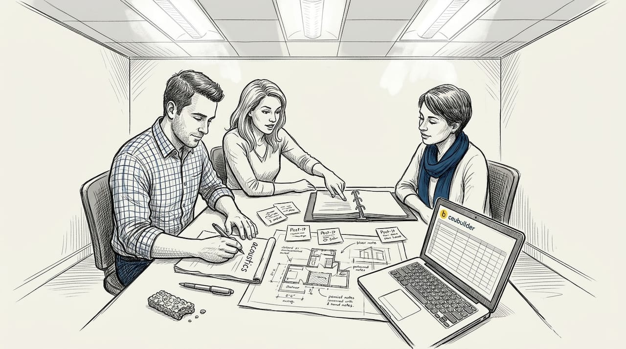 Team brainstorming hospitality CEU course topics