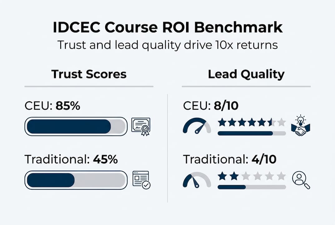 Infographic showing trust scores and lead quality