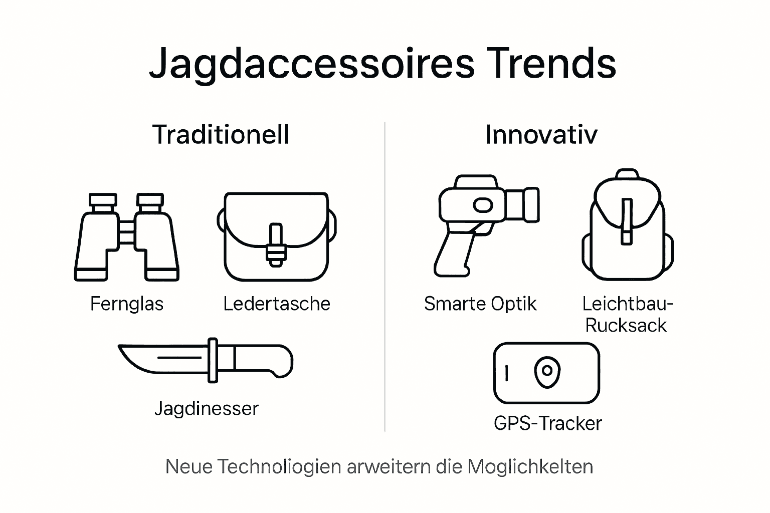 Grafische Übersicht: Die wichtigsten Trends bei Jagdzubehör im Jahr 2026