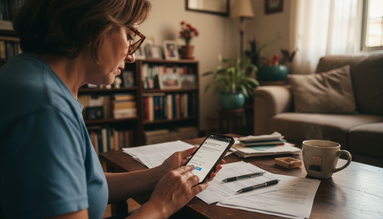 Resident verifying identity online with certificate