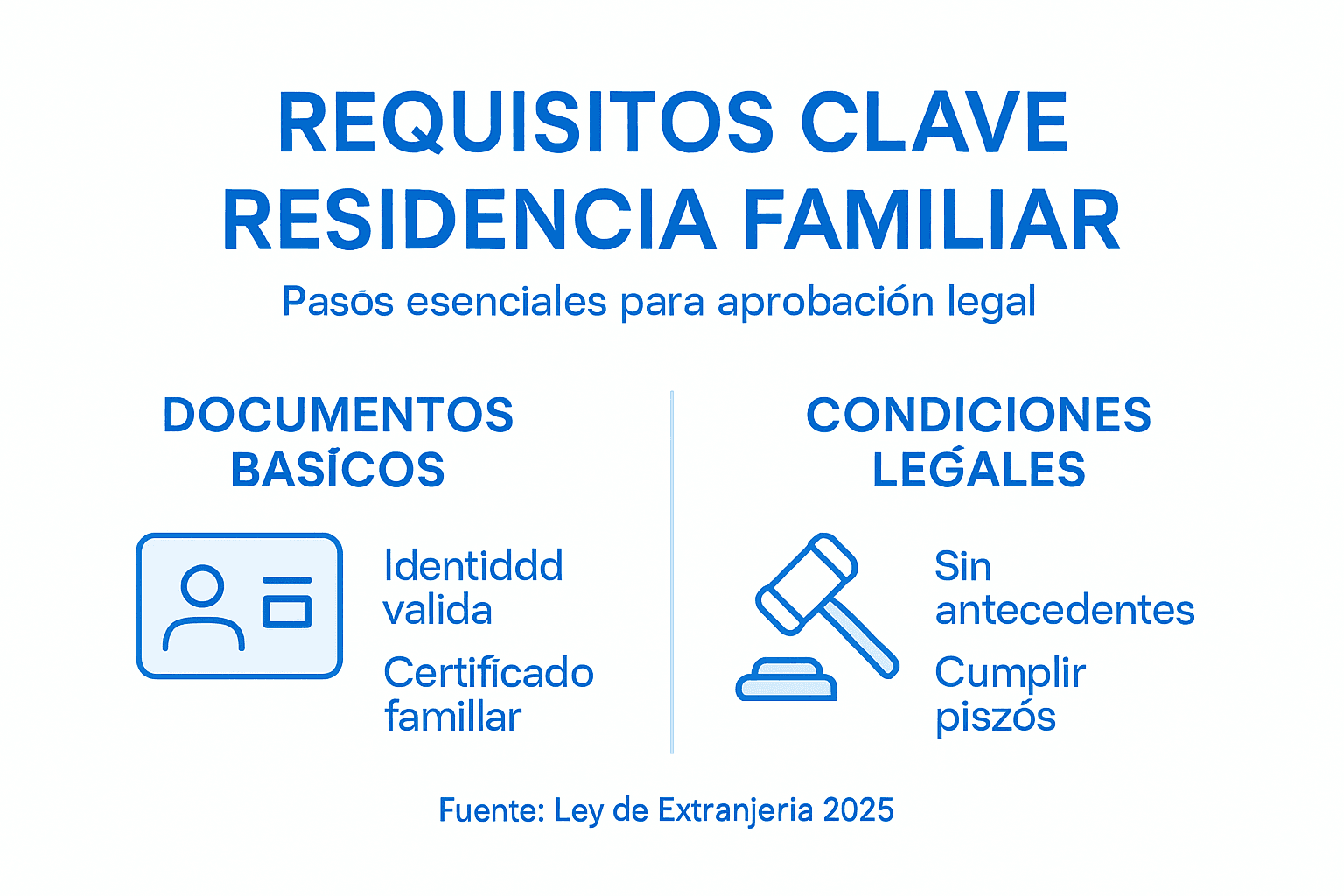 Infografía: requisitos imprescindibles para solicitar la residencia por reunificación familiar en España