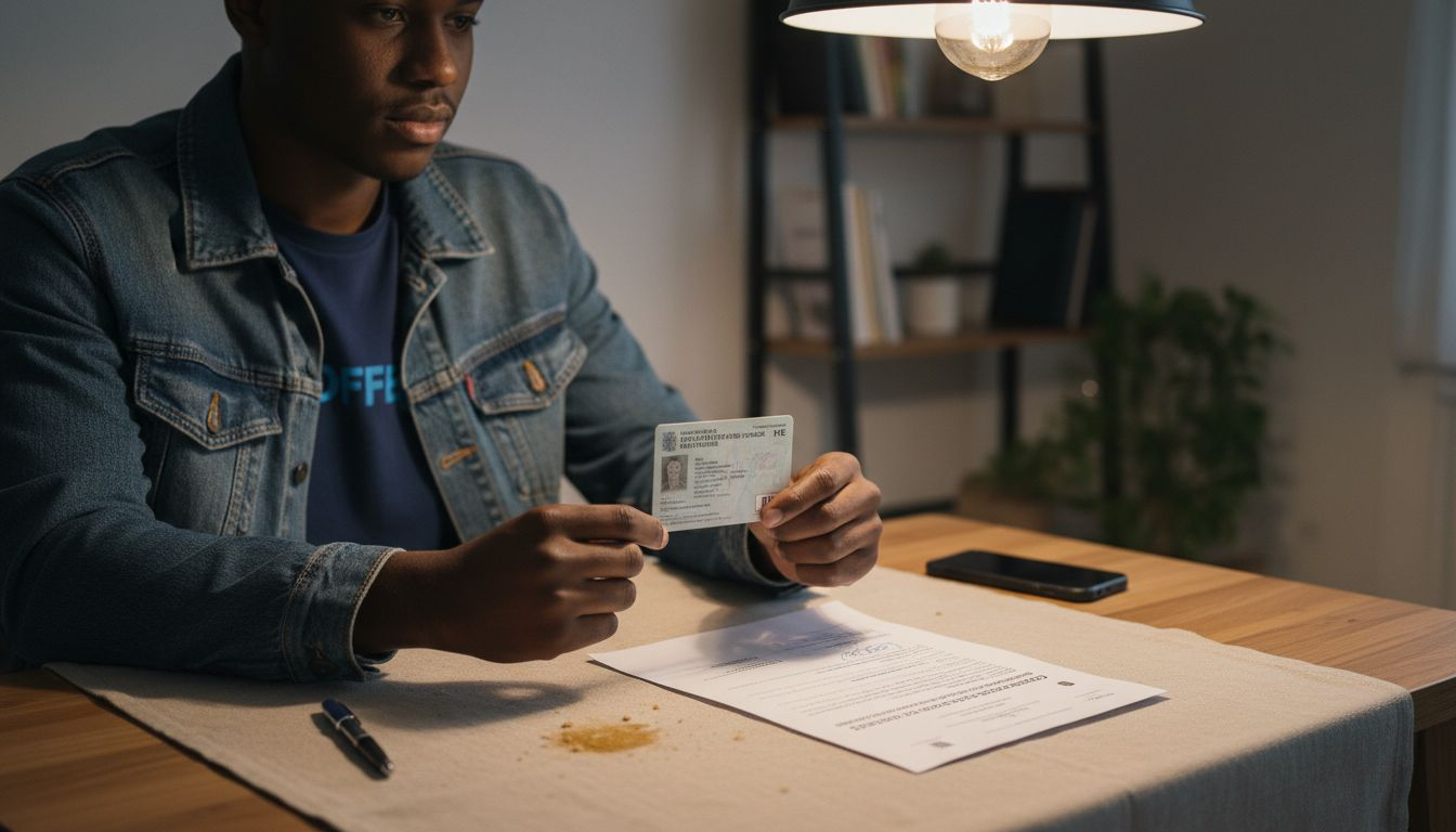 Chico joven revisando las diferencias entre la TIE y el certificado de residencia de la UE