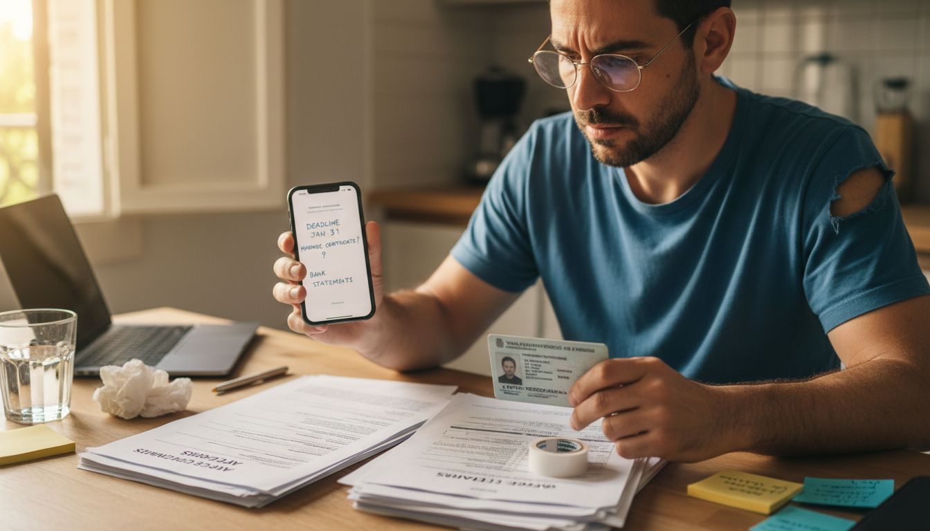 Applicant checking appeal documents for errors