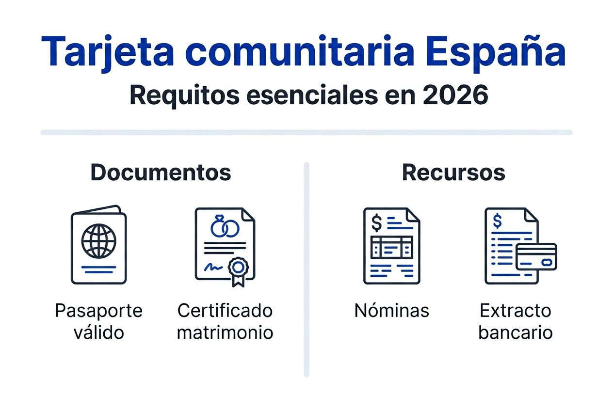 Infografía: ¿Qué necesitas para solicitar la tarjeta de residencia comunitaria en España?