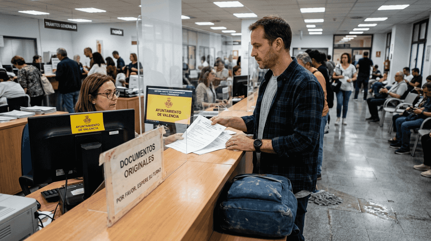 Man updates residency at municipal office