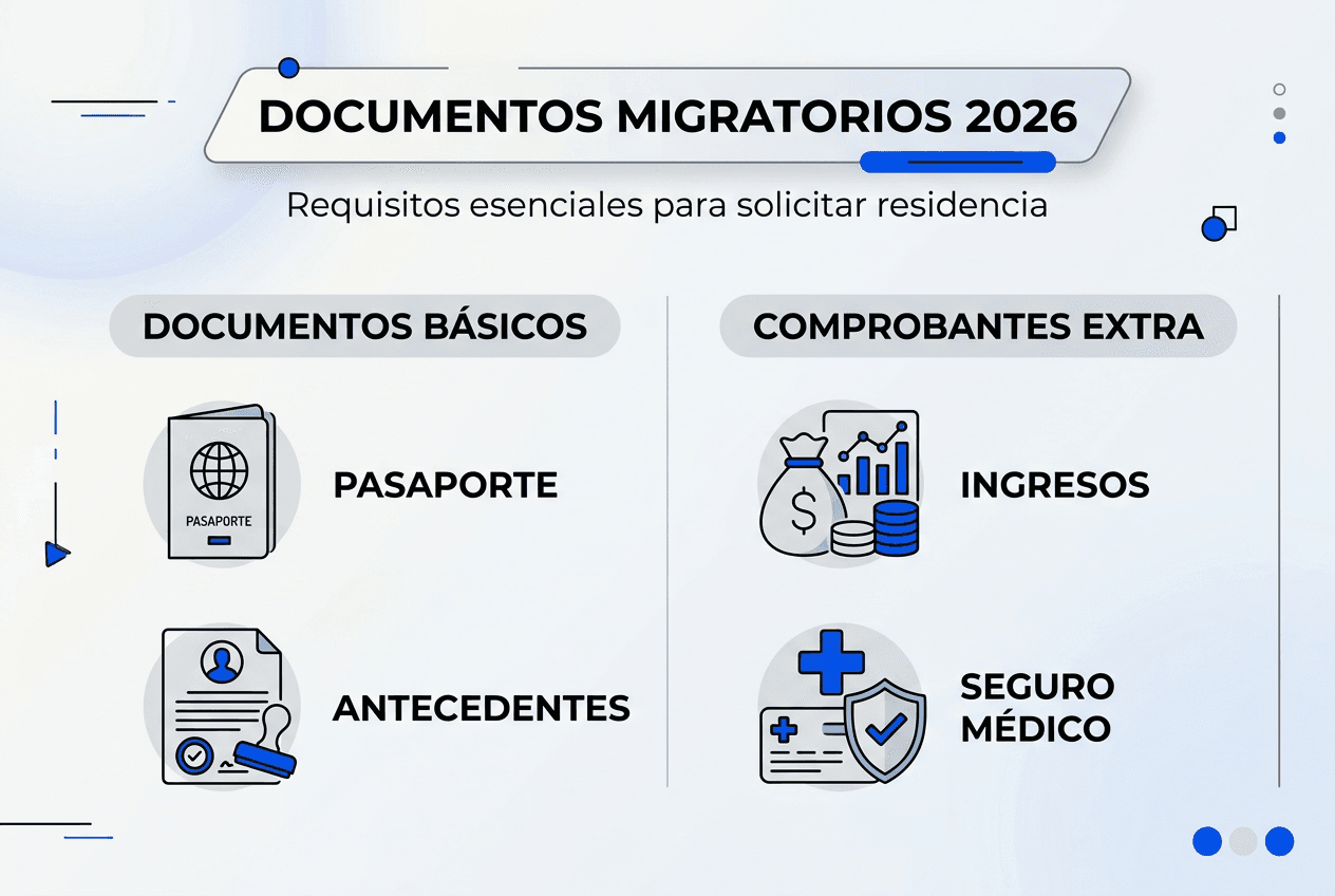 Guía visual con los documentos imprescindibles para migrar a España
