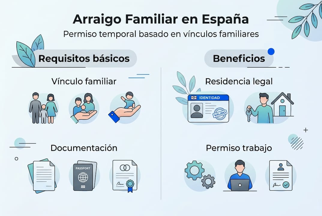 Infografía: todo lo que necesitas saber sobre los requisitos y ventajas del arraigo familiar