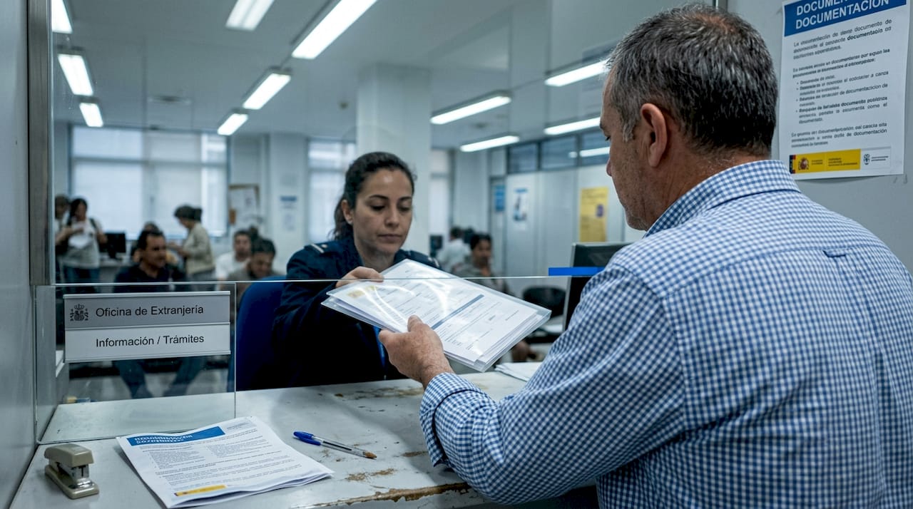 Trámite de residencia en la oficina de extranjería