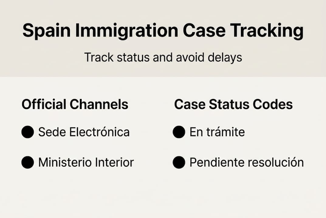 Infographic of Spanish immigration tracking process