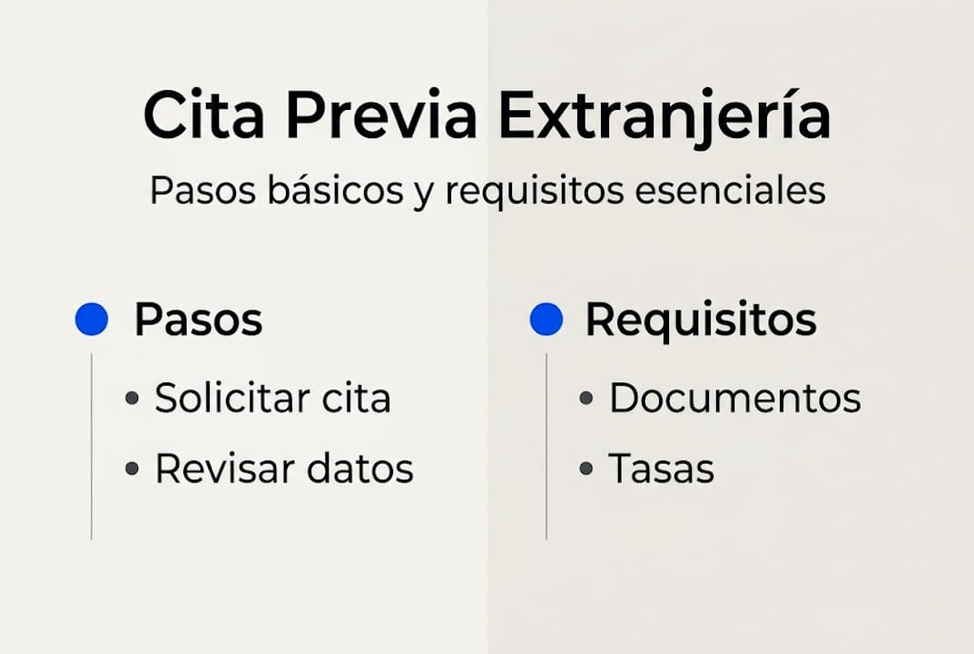 Guía visual con todos los pasos y requisitos para solicitar cita previa