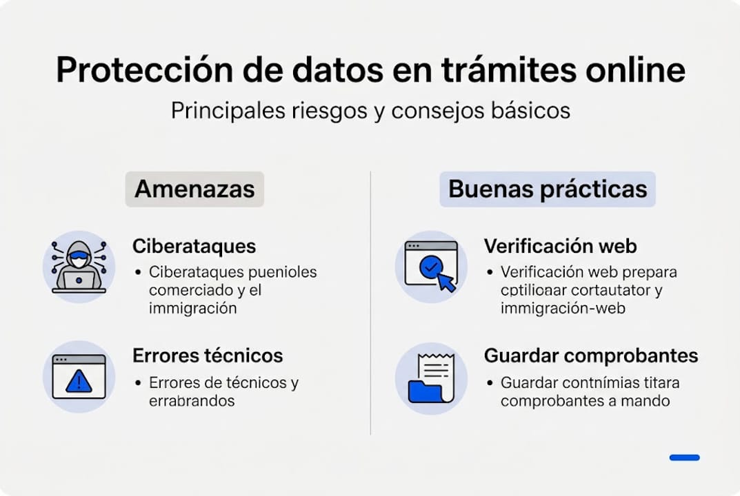 Guía visual para proteger tus datos personales en trámites digitales