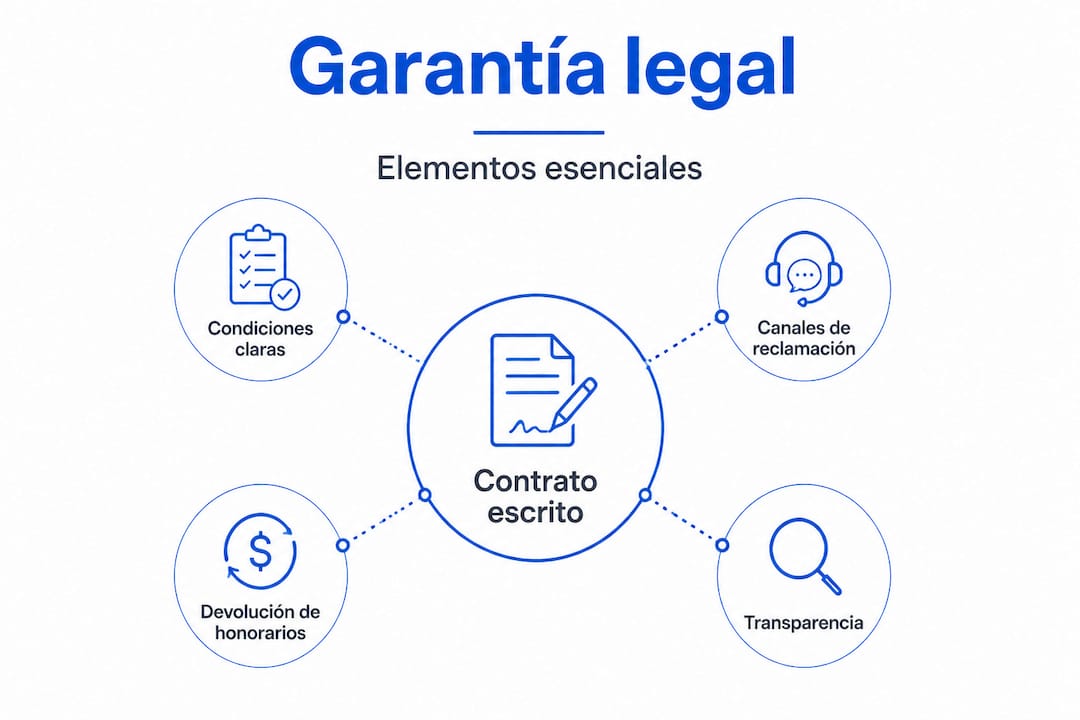 Infografía sobre los aspectos fundamentales de la garantía legal