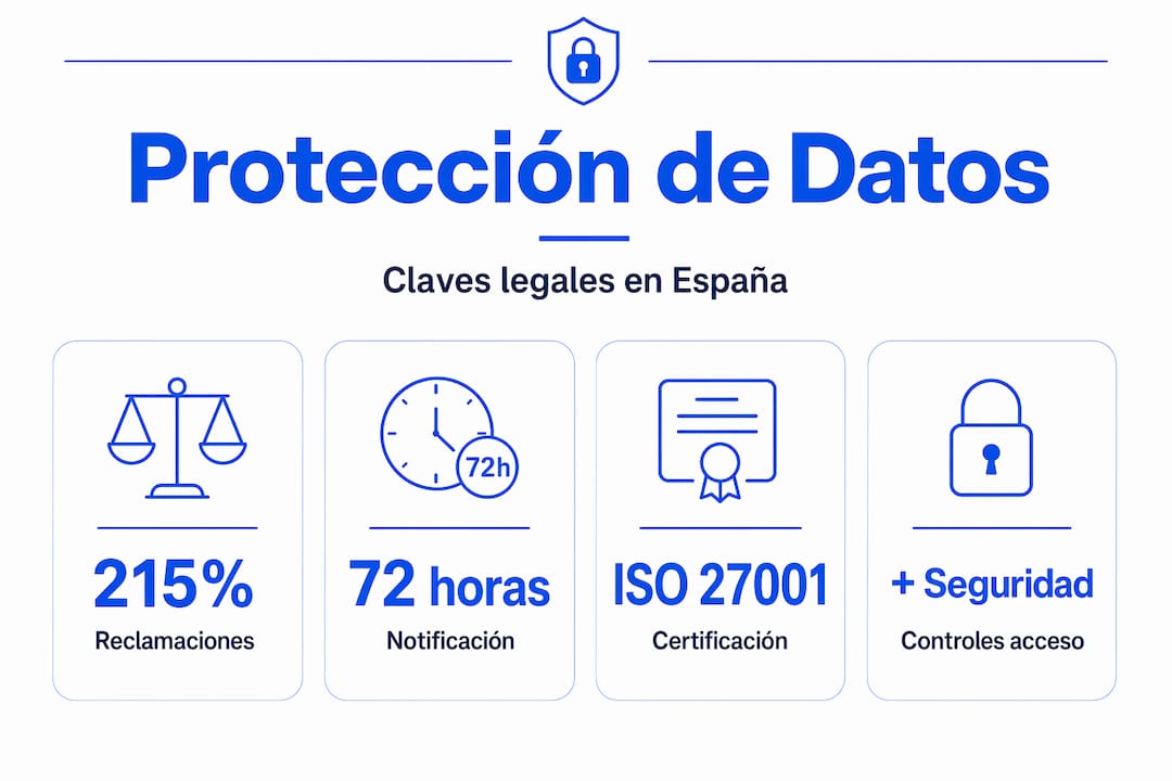 Infografía con los datos más relevantes sobre seguridad jurídica en España
