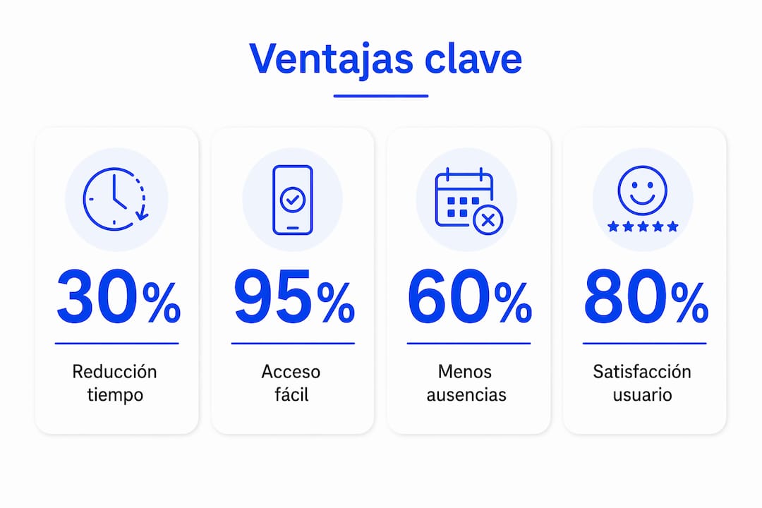 Infografía sobre los principales beneficios de pedir cita online en España