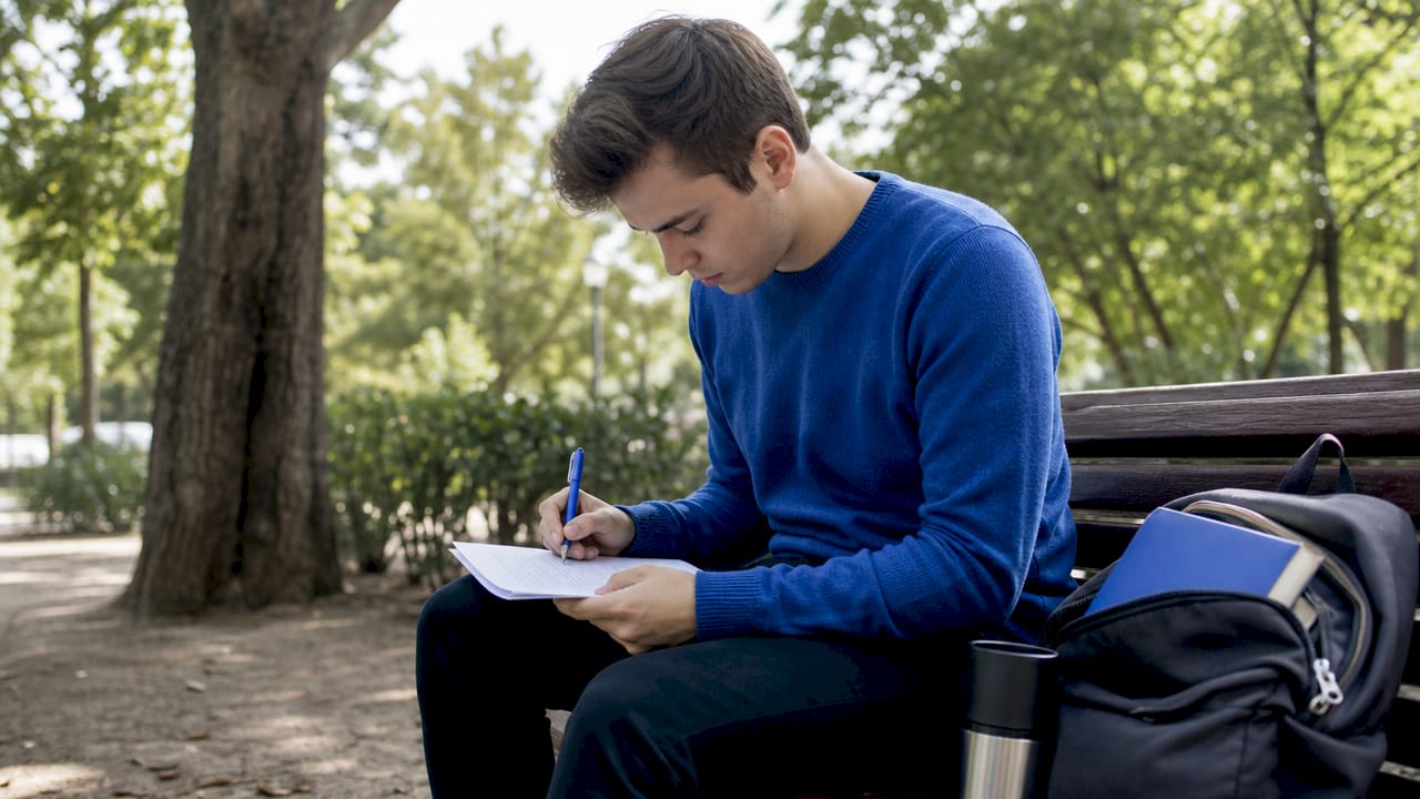 Personas revisando detenidamente un contrato de trabajo para estudiantes