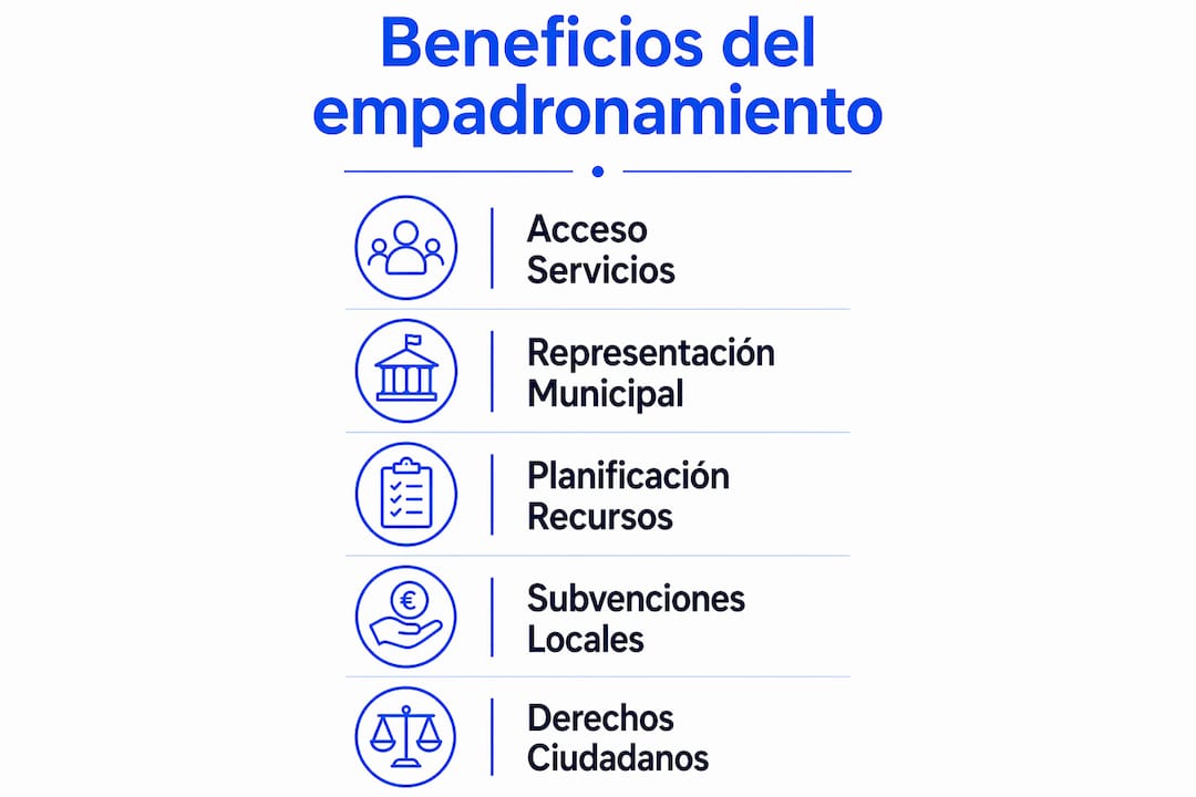 Infografía sobre las ventajas reales de estar empadronado