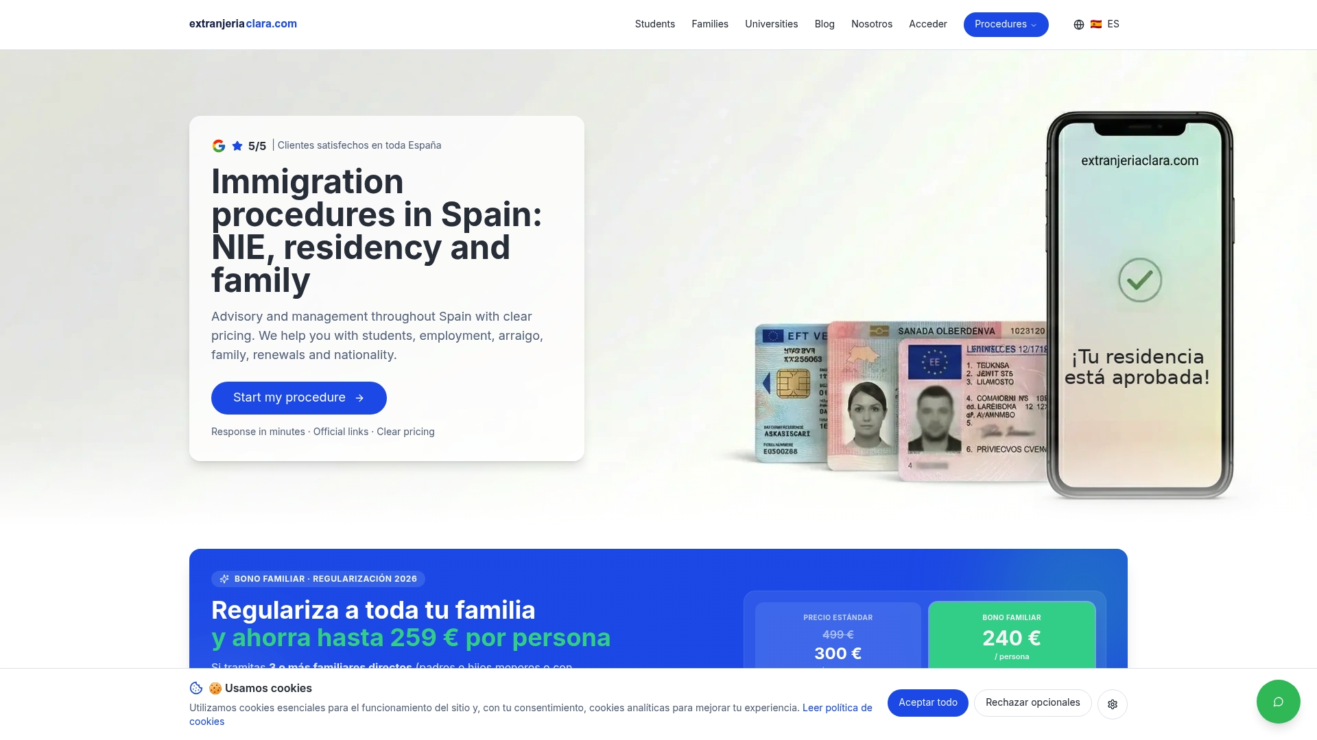 https://extranjeriaclara.com