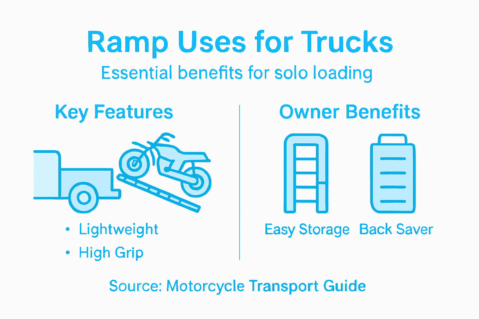 Infographic of loading ramp features and benefits