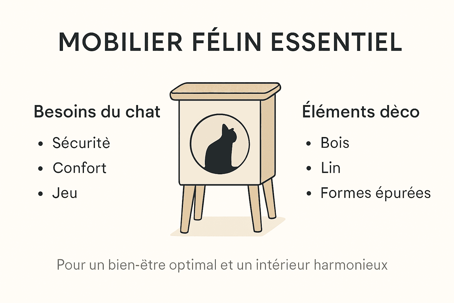 Infographie : comment choisir le mobilier idéal pour son chat
