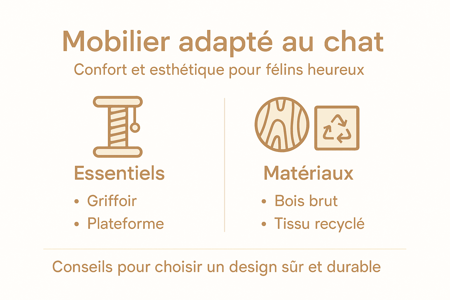 Tout savoir sur le mobilier pour chat : matériaux à privilégier et accessoires indispensables