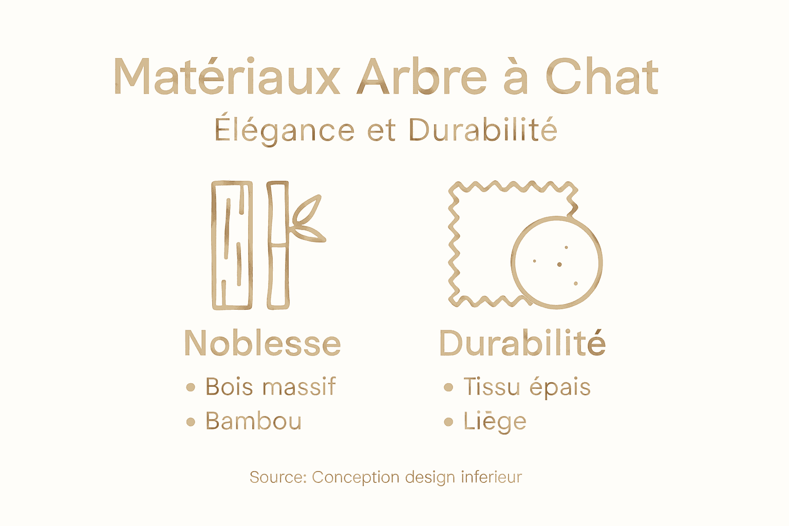 Aperçu des matériaux tendance pour concevoir un arbre à chat design