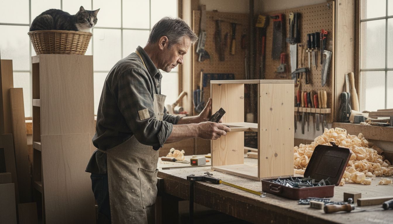 Atelier de menuiserie : fabrication et installation de meubles modulables pour chats