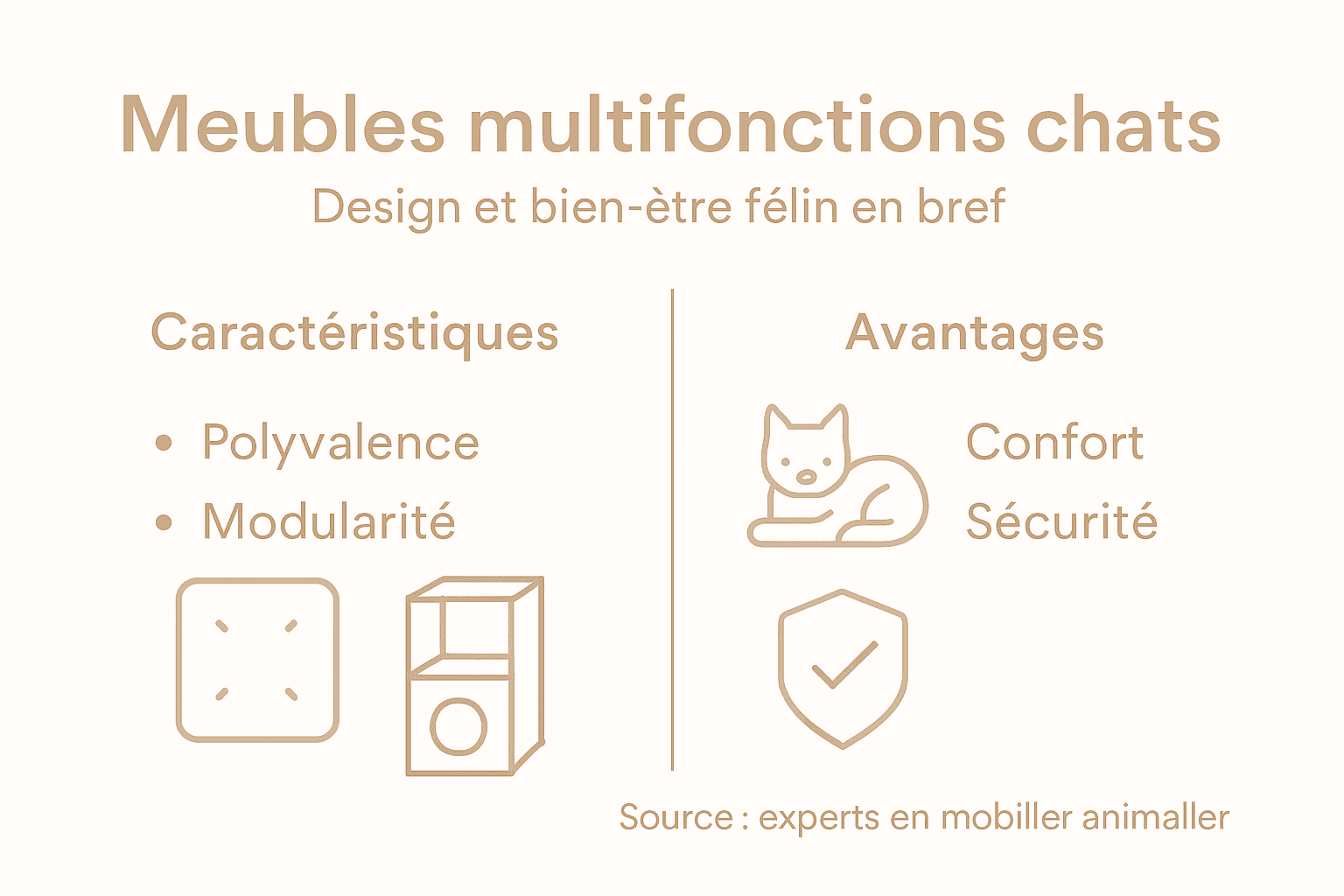 Infographie : les meubles astucieux pour chats qui allient design et bien-être