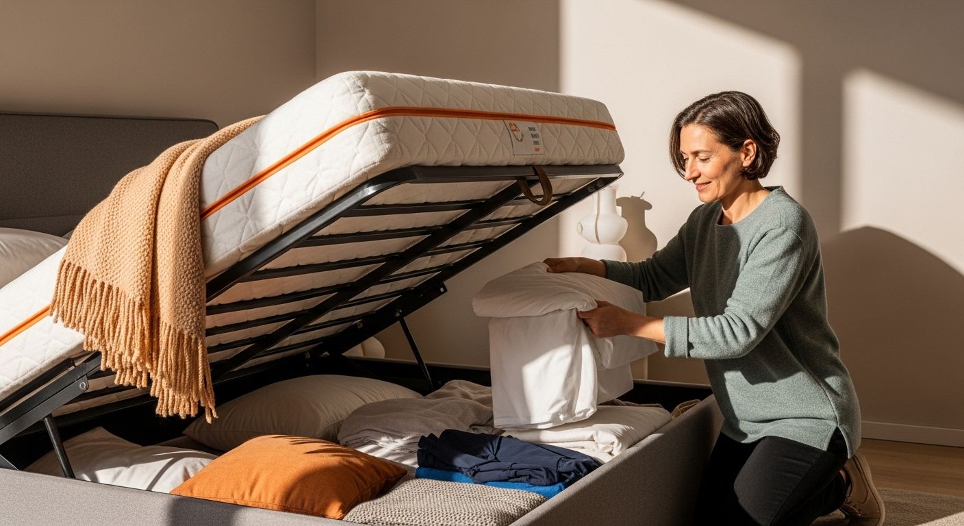 letto contenitore, ottimizzazione spazio