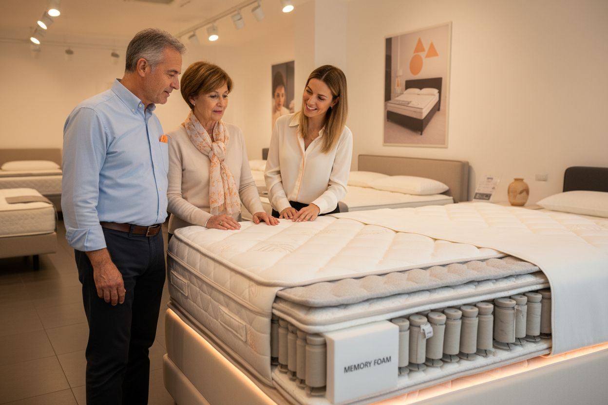 showroom materassi, materiali materasso